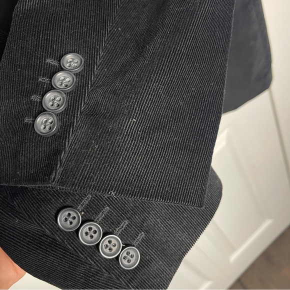 Stafford Corduroy Blazer 48R Elbow Patch Classic Fit 100% Cotton Black Men’s - Picture 2 of 14